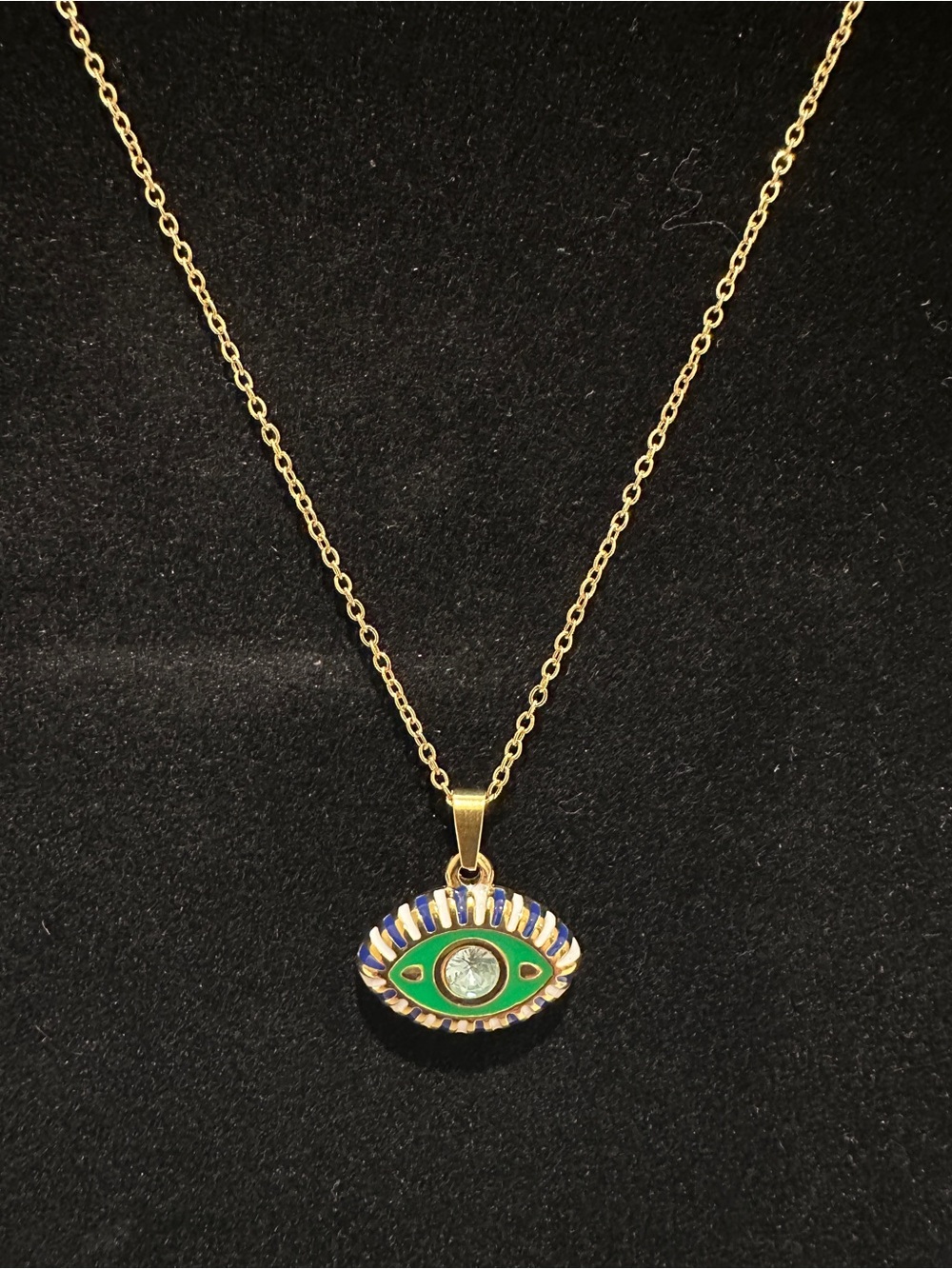 Ramla 18k gold plated Evil Eye Necklace. NWOT.